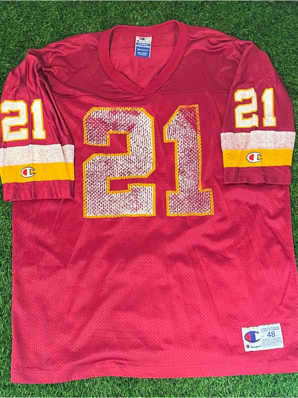 Vintage 90s Champion NFL Washington Redskins Terry Allen #21 Jersey Size 48 L